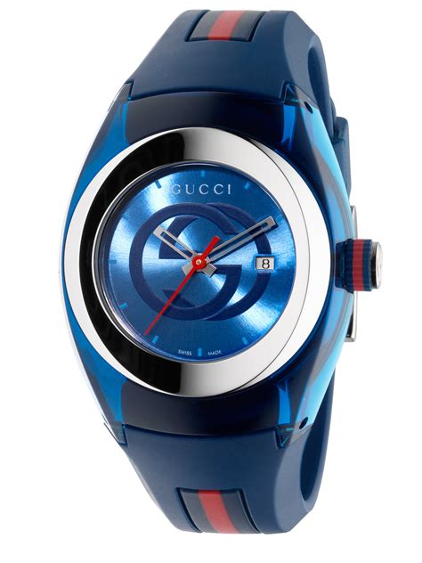 gucci sync blue watch